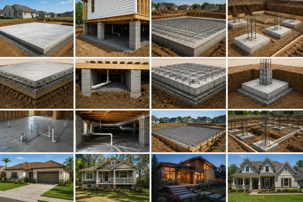 4 Shallow Foundation Types in Construction