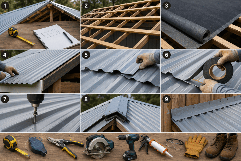 How to Install Corrugated Metal Roofing Sheets — Step-by-Step
