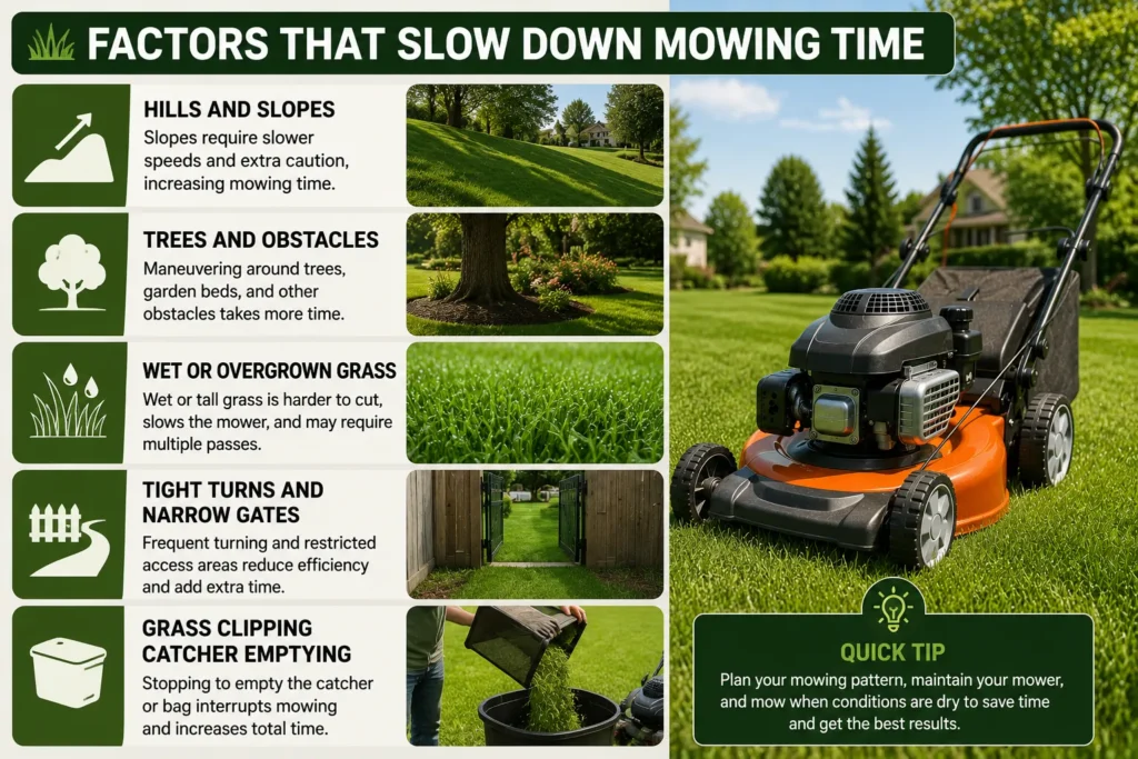 Factors That Slow Down Mowing Time