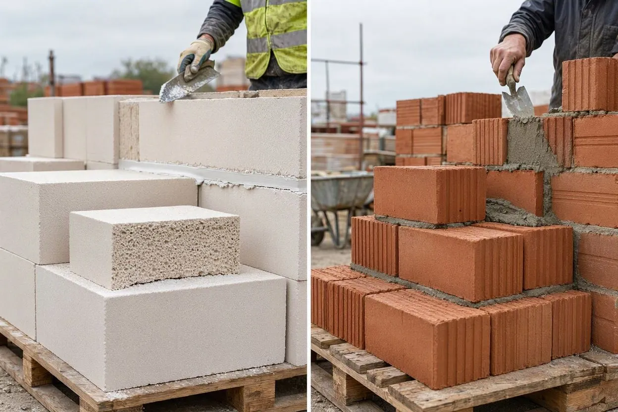 AAC Blocks vs Red Bricks
